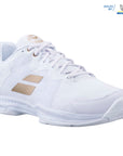 Babolat SFX3 All Court Wimbledon Women Tennis Shoes [White/Gold]