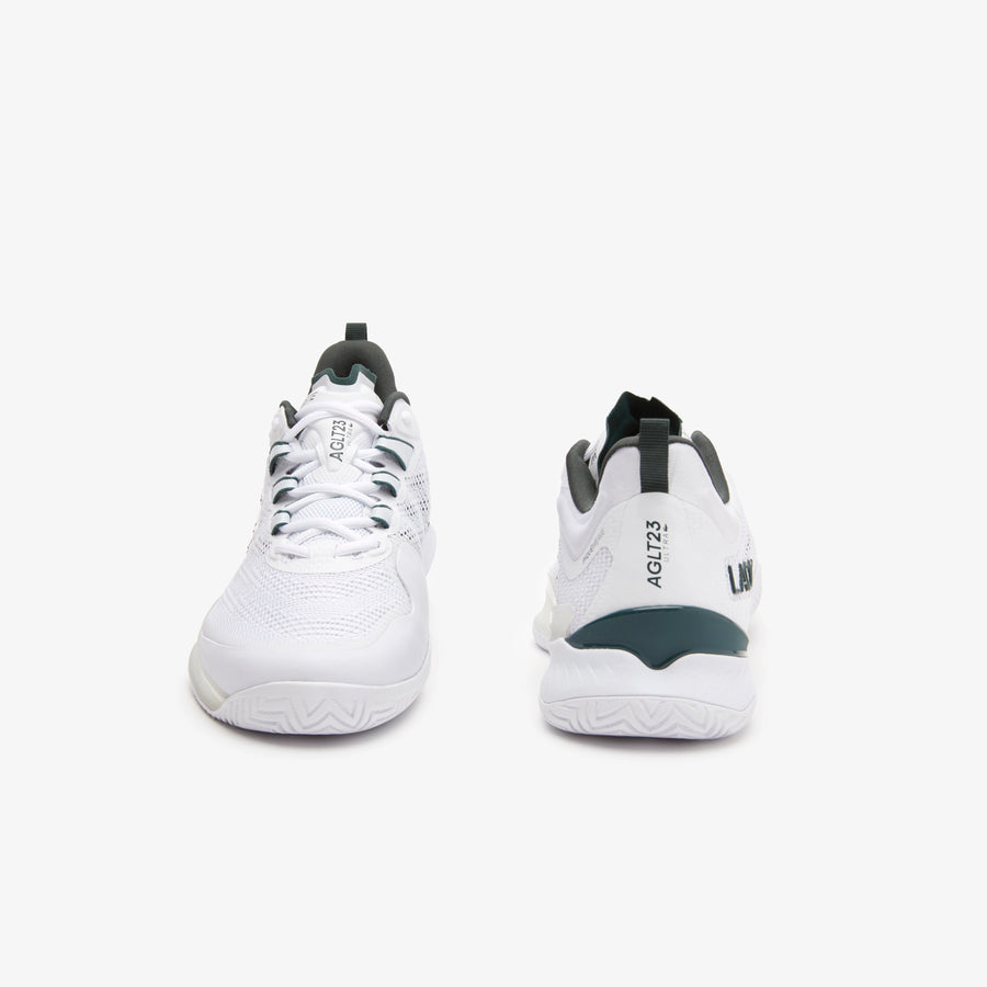 Lacoste AG-LT23 Ultra Men's Technical Pique Tennis Shoes [White/Dark Green]