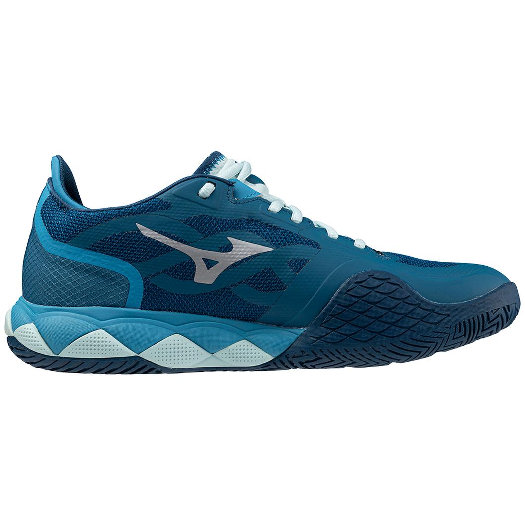 Mizuno Wave Enforce Tour 6 AC Mens Tennis Shoes [Moroccan Blue-White]