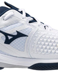 Mizuno Wave Exceed Tour 6 AC Men Tennis Shoes [White/Dress Blue]