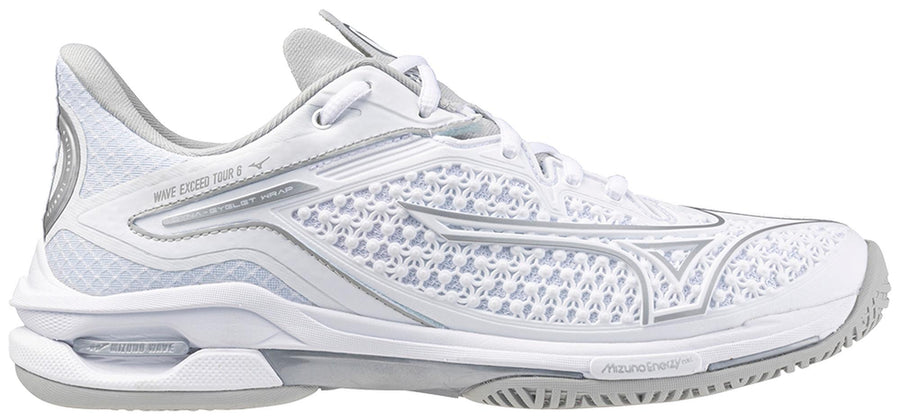 Mizuno Wave Exceed Tour 6 AC Women Tennis Shoes [White/Silver]