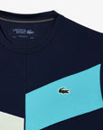 Lacoste TH1797-51 Men's Regular Fit Tennis T-Shirt [Navy Blue/Blue/Green/White]