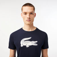 Lacoste TH2042-51 Men's Croc Jersey T-shirt [Navy Blue/White]