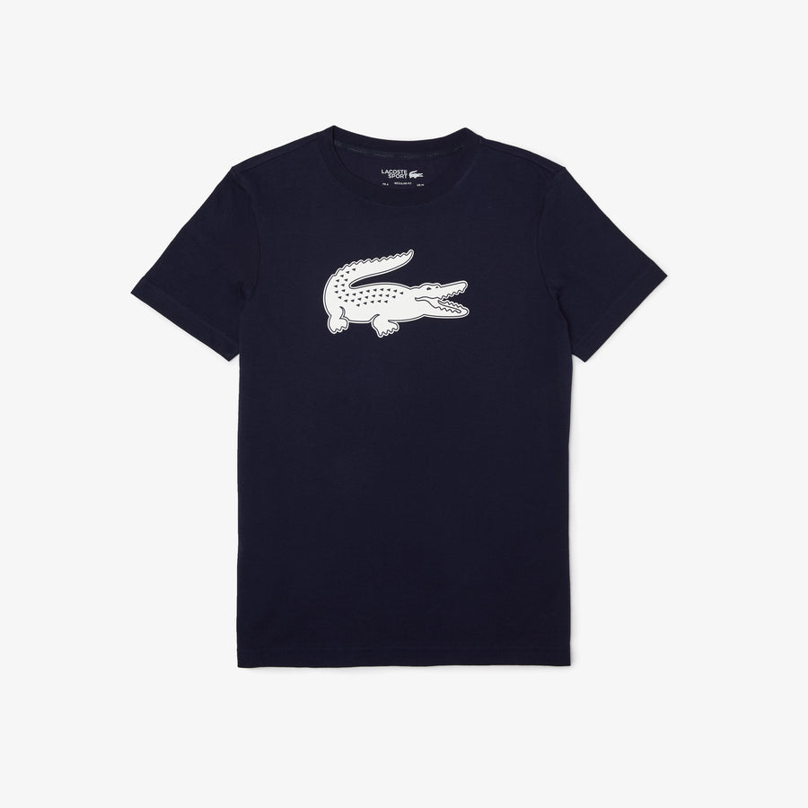 Lacoste TH2042-51 Men's Croc Jersey T-shirt [Navy Blue/White]