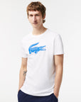 Lacoste TH2042-51 Men's Croc Jersey T-shirt [White/Blue]