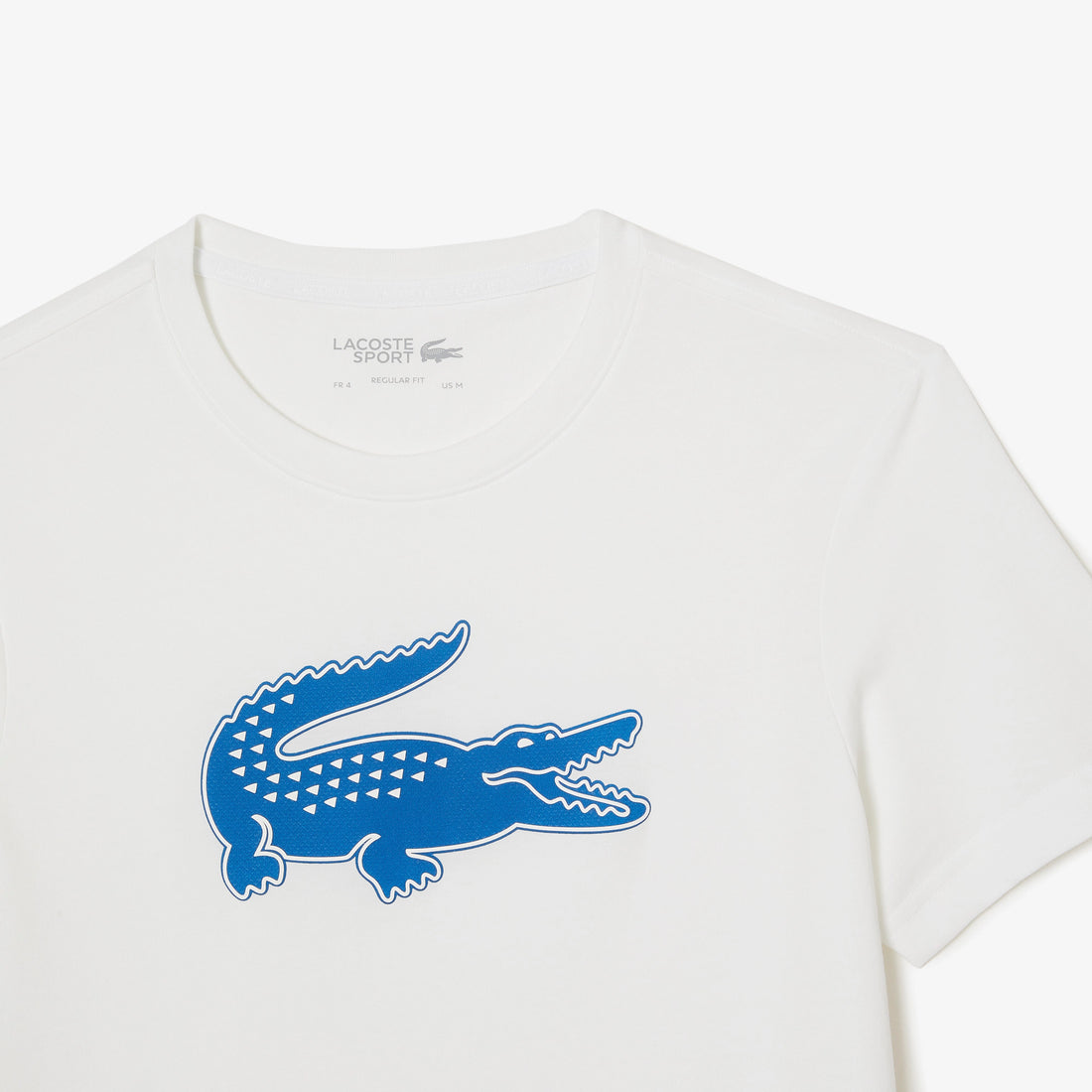 Lacoste TH2042-51 Men's Croc Jersey T-shirt [White/Blue]