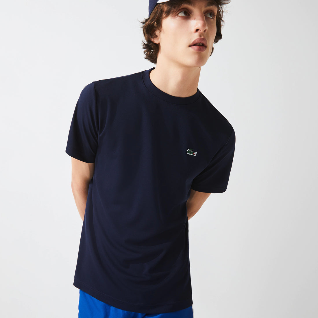 Lacoste TH3401-51 Men's Piqué T-Shirt [Navy Blue]