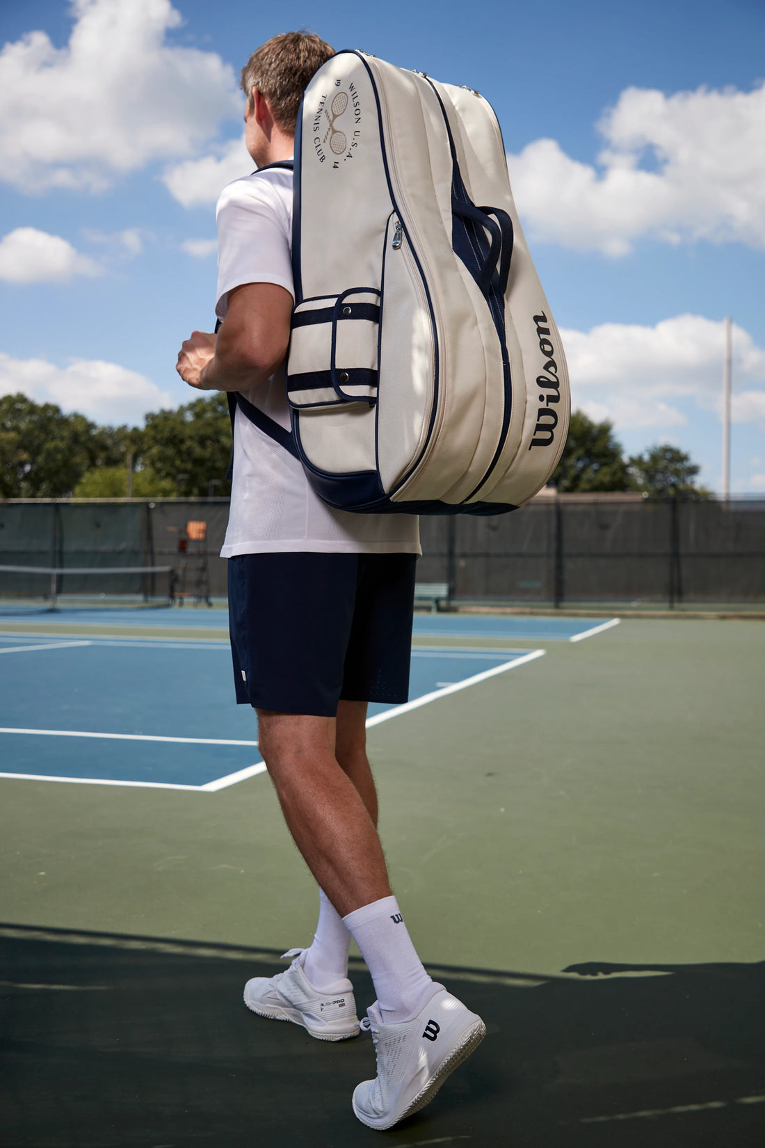 Wilson Heritage 1914 Racket Bag 12 Pk [Cream/Navy]