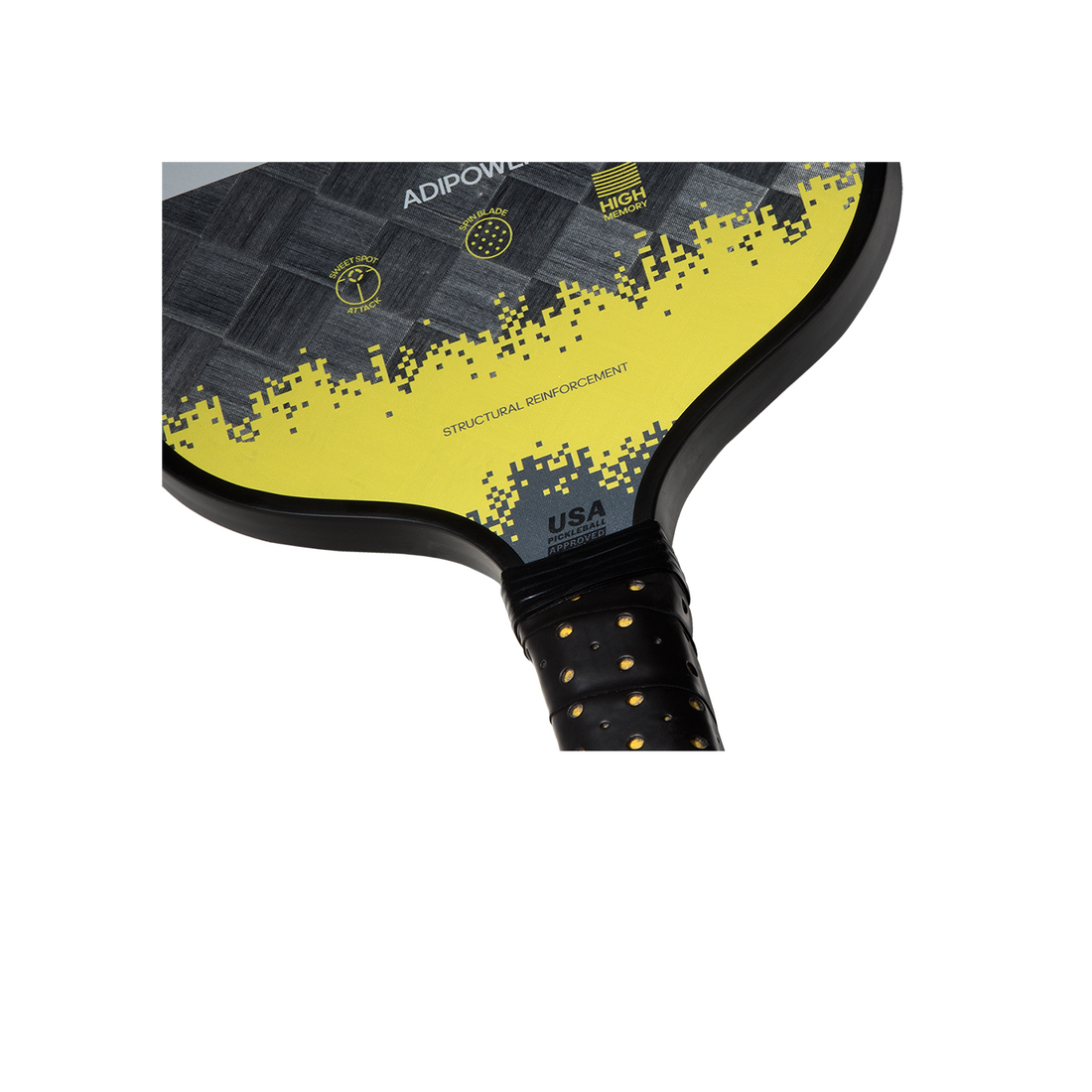 Adidas PB ADIPOWER ATTK3.2 Pickleball Paddle [Silver/Yellow]